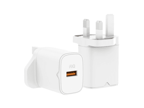 Recci RC51U QC 18W USB Fast Charger 3Pin White with 6 Month Warranty
