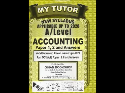My Tutor A Level Accounting Paper I and II : 2024