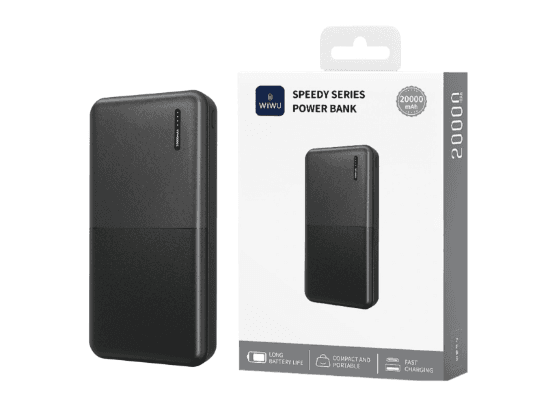 WiWU Wi-P068 Speedy Series 20000mAh Power Bank – Black with 12 Month Warranty (2)
