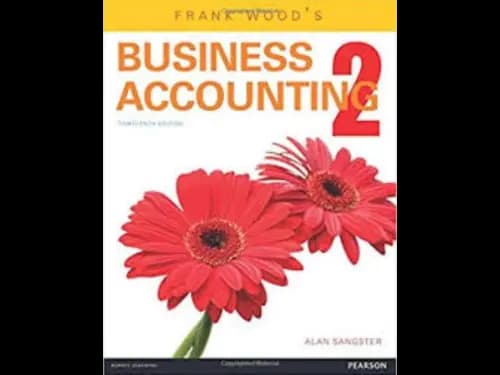 Business Accounting 2 13th Edition by Frank Wood,Alan Sangster