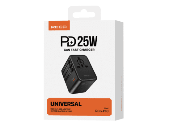 Recci RCG-P10 PD 25W Universal GaN Fast Charger Adapter with 6 Month Warranty (3)