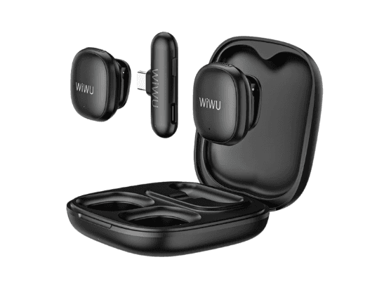 WiWU Wi-WM006 AI Duo Wireless Microphone Type-C – Black with 6 Month Warranty (2)