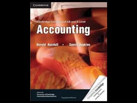 Cambridge International AS and A Level Accounting Textbook (OEB) by Harold Randall