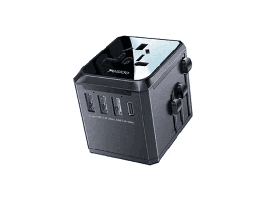 Yesido MC10 Universal Travel Adapter 3 USB + 1 USB-C Port