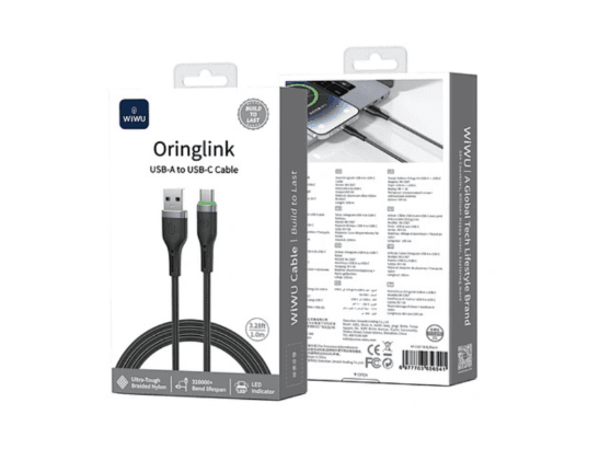 WiWU Wi-C067 Oringlink USB to Type-C Cable 1M with 6 months warranty (3)