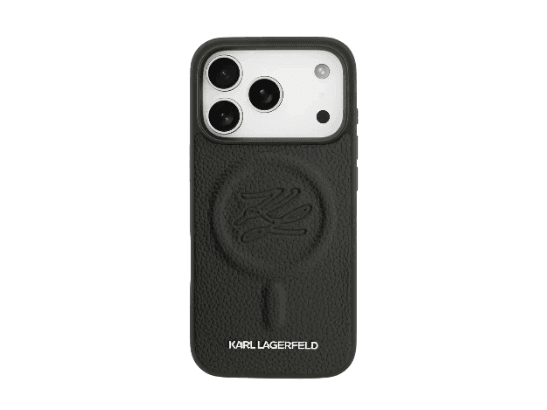 Karl Lagerfeld Magsafe PU Initial Deboosed Case for iPhone 17 Pro – Black (3)