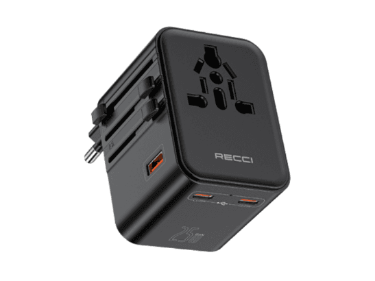 Recci RCG-P10 PD 25W Universal GaN Fast Charger Adapter with 6 Month Warranty
