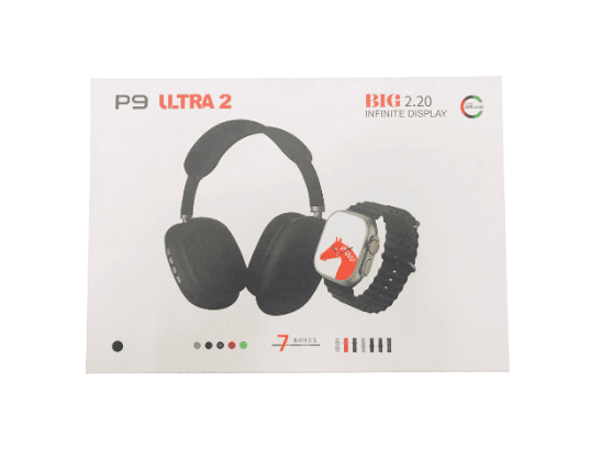 P9 Ultra 2 Headphone and Smartwatch with 7 Straps with Checking Warranty (2)