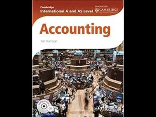 Cambridge International AS and A Level Accounting by Ian Harrison