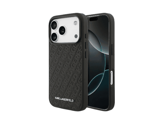 Karl Lagerfeld Magsafe PU Full Wraped Case for iPhone 17 Pro Max – Black