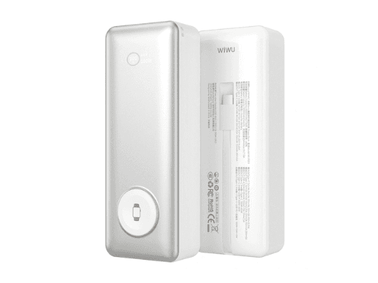 WiWU Wi-P023 Elite 100W 20000mAh Power Bank – Silver with 12 Month Warranty (2)