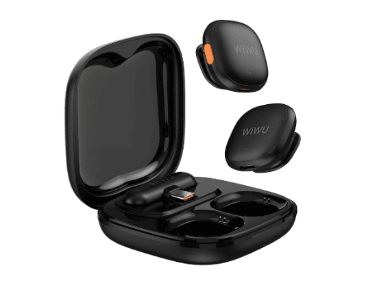 WiWU Wi-WM006 AI Duo Wireless Microphone Type-C – Black with 6 Month Warranty (4)