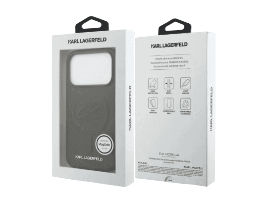 Karl Lagerfeld Magsafe PU Initial Deboosed Case for iPhone 17 Pro – Black (5)