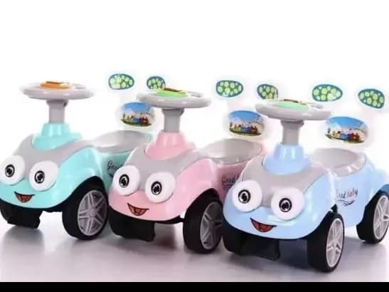 Plastic Baby Driving Toys Swing Car with Lights/pu Wheels Swing Car Kids Toy