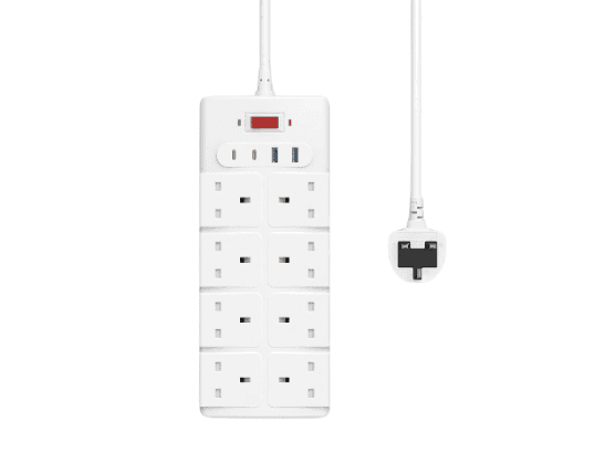 WiWU Wi-S009 3250W GaN 12in1 Power Strip – White with 6 Month Warranty