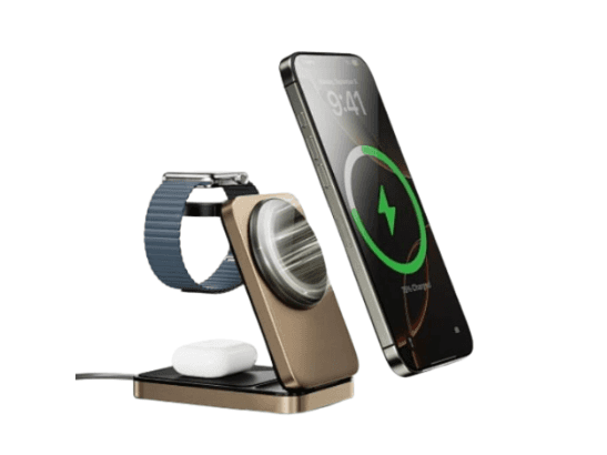 Wiwu WI-W038 15w Triple 3 In 1 Wireless Charger Gold - 6 Month Warranty (2)
