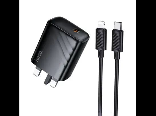 HOCO CS24B SINGLE PORT PD25W CHARGER SET (C TO iP)
