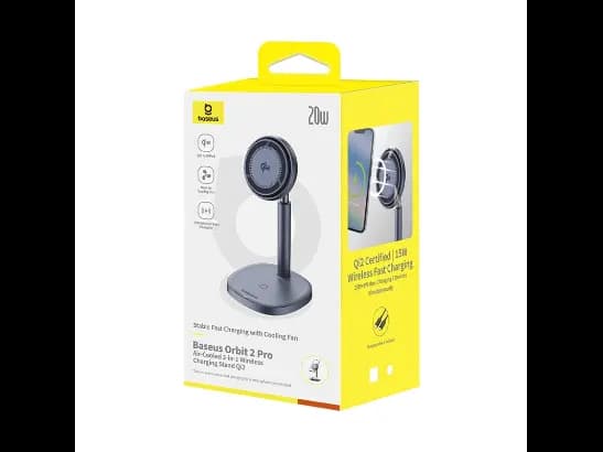 Baseus Qi2 20W Orbit 2 Pro Air-Cooled 2-in-1 Wireless Charging Stand - P10273500813-00 (7)