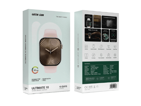 Green Lion GL-SWA34 Ultimate 10 42mm Smartwatch – Gold / Silver (3)