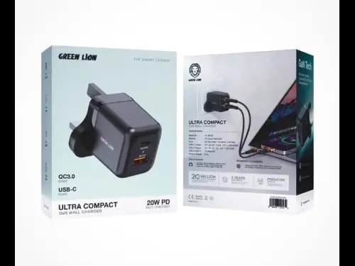 GREEN LION GAN WALL CHARGER 20W+QC 3.0