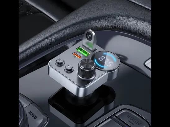 HOCO E86 48W DUAL PORT PD30W QC3.0 BT FM CAR TRANSMITTER (3)
