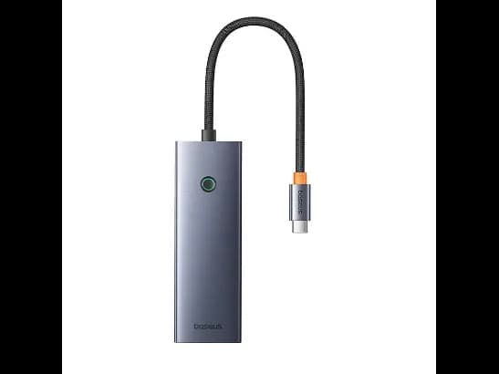 Hubs, New Arrival, Type-C Hubs Baseus 7-Ports HUB UltraJoy Series Docking Station – Space Grey - B00052803811-00