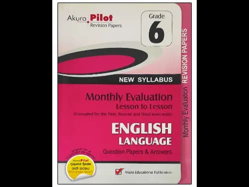 English Language Grade 6 Monthly Evaluation Papers & Answers