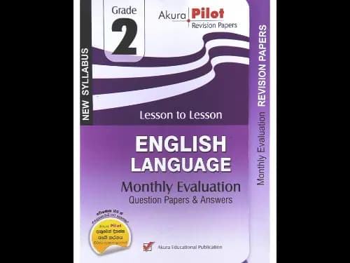 Grade 2 English Language Monthly Evaluation Question Papers & Answers