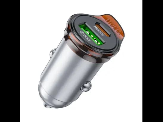 HOCO NZ16A 43W DUAL PORT PD25W+QC3.0 TYPE-C TO IP CAR CHARGE