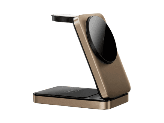 Wiwu WI-W038 15w Triple 3 In 1 Wireless Charger Gold - 6 Month Warranty
