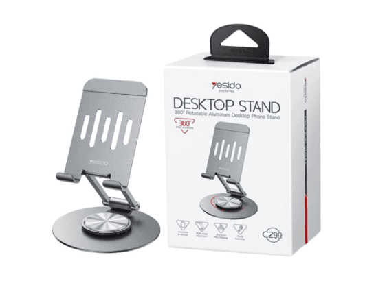 Yesido C299 360° Rotatable Aluminium Desktop Phone Stand (2)