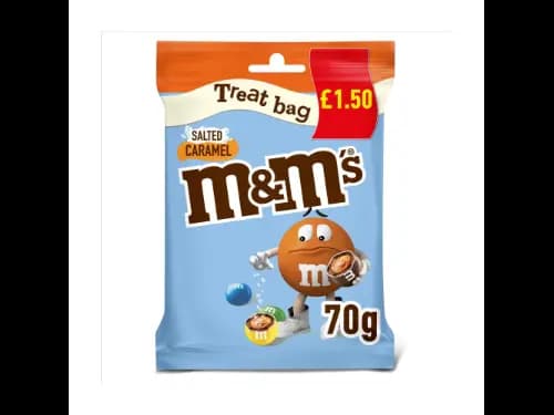 M&M’s Salted Caramel Milk Chocolate Treat Bag 70G
