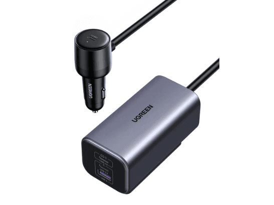 UGREEN 150W GaN 3xType-C And 1xUSB Port Car Charger – 35571 – 1 Year Warranty