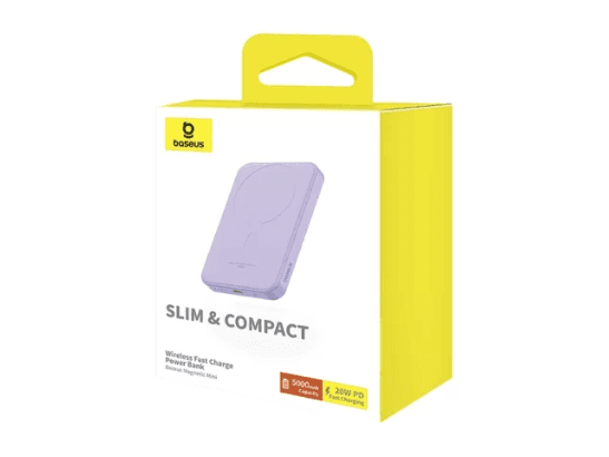 Baseus 5000mAh 20W Magnetic Mini Wireless Power Bank – Nebula Purple - P10022107513-00 (5)