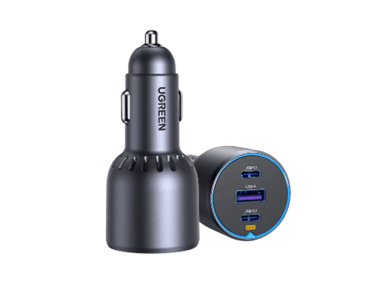 UGREEN 75W Dual Type-C 1x USB Ports Metal Car Charger – EC703 – 35024 – 1 Year Warranty