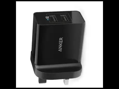 Anker 24W 2-Port USB Charger UK Black with Offline Pack (2)