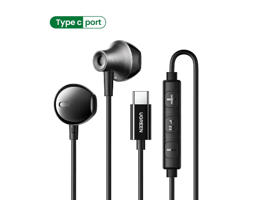 UGREEN Wired Earphones with Type-C Connector – EP106 – 35756 – 1 Year Warranty