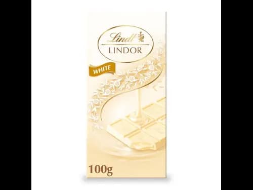 Lindt LINDOR White Chocolate Bar 100G