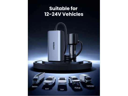 UGREEN 150W GaN 3xType-C And 1xUSB Port Car Charger – 35571 – 1 Year Warranty (5)