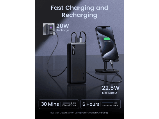 UGREEN 20000mAh 20W Two-way Fast Charging Power Bank – PB312 – 25683 – 1 Year Warranty (5)