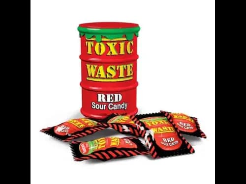 Toxic Waste Candy Dynamics Red Sour Candy 42G