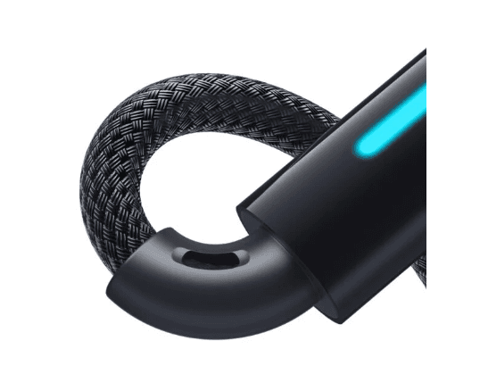 Baseus 1 Meter Lit Button-Control USB to Lightning 2.4A Fast Charging Data Cable – Cosmic Black - P10379003121-00 (5)