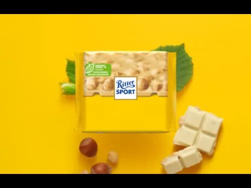 Ritter Sport White Chocolate with Whole Hazelnuts 100g