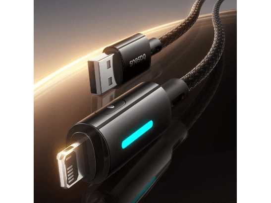 Baseus 1 Meter Lit Button-Control USB to Lightning 2.4A Fast Charging Data Cable – Cosmic Black - P10379003121-00 (6)
