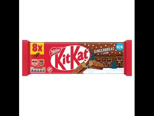 KitKat 2 Finger Gingerbread Flavour Bars 8pack 165.6G