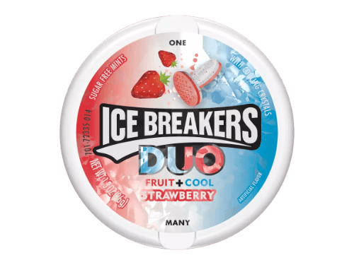 ICE BREAKERS – Duo Strawberry Fruit + Cool Sugar Free Mints