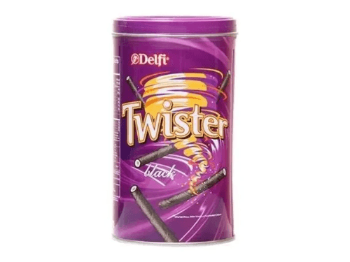 Delfi Twister Black Wafer Roll Black With Vanilla Cream 320G