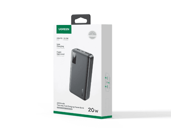 UGREEN 20000mAh 20W Power Bank with Integrated Type-C Cable – PB505 – 45762 – 1 Year Warranty (2)