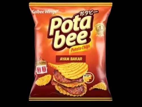 Calbee Wings Potato Chips Grilled Chicken 68g