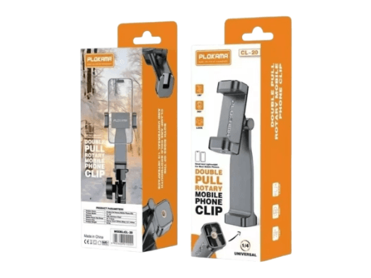 Plokama CL-20 Phone Clip Head For Connecting To Tripods (4)